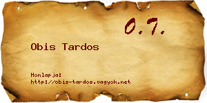 Obis Tardos névjegykártya
